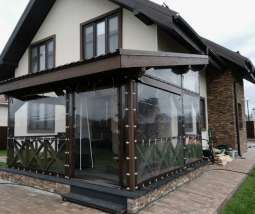 Мягкие окна из пвх 500 мкр. (окантовка oxford), 1 м2.